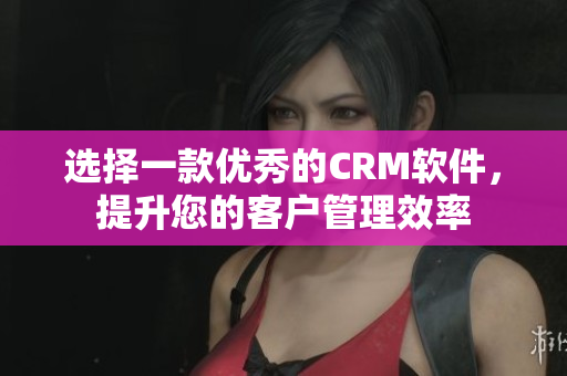 選擇一款優(yōu)秀的CRM軟件，提升您的客戶(hù)管理效率