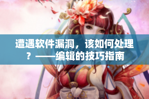 遭遇軟件漏洞，該如何處理？——編輯的技巧指南