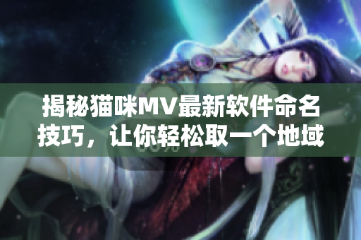 揭秘貓咪MV最新軟件命名技巧，讓你輕松取一個地域感強(qiáng)的軟件名