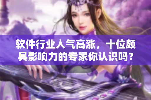 軟件行業(yè)人氣高漲，十位頗具影響力的專家你認(rèn)識(shí)嗎？