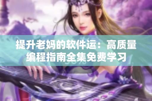 提升老媽的軟件運(yùn)：高質(zhì)量編程指南全集免費(fèi)學(xué)習(xí)