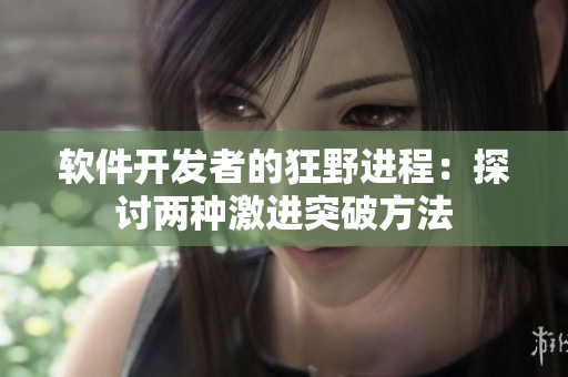 軟件開發(fā)者的狂野進(jìn)程：探討兩種激進(jìn)突破方法