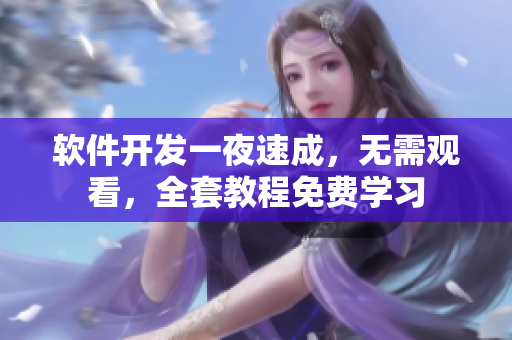 軟件開發(fā)一夜速成，無需觀看，全套教程免費學(xué)習(xí)