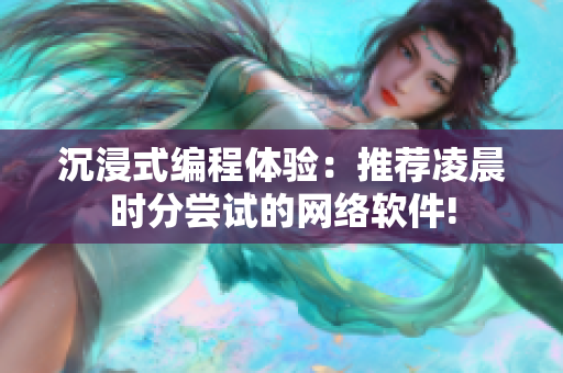 沉浸式編程體驗(yàn)：推薦凌晨時分嘗試的網(wǎng)絡(luò)軟件!