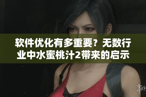 軟件優(yōu)化有多重要？無數(shù)行業(yè)中水蜜桃汁2帶來的啟示