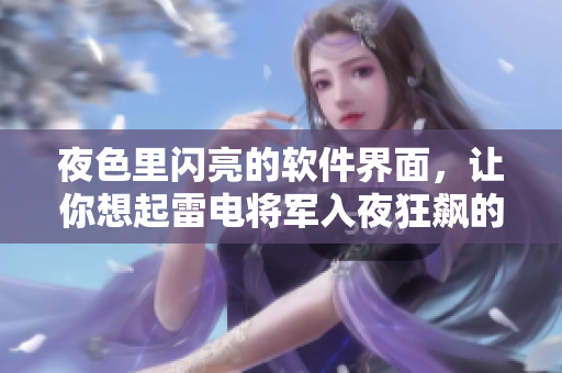 夜色里閃亮的軟件界面，讓你想起雷電將軍入夜狂飆的壯觀場面