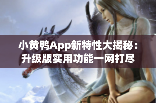 小黃鴨App新特性大揭秘：升級版實用功能一網(wǎng)打盡