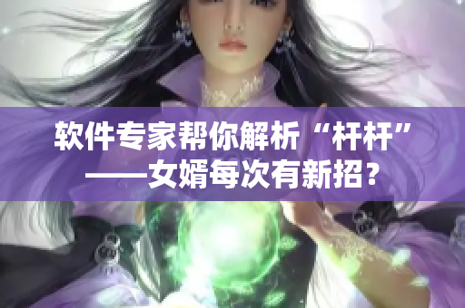 軟件專(zhuān)家?guī)湍憬馕觥皸U桿”——女婿每次有新招？