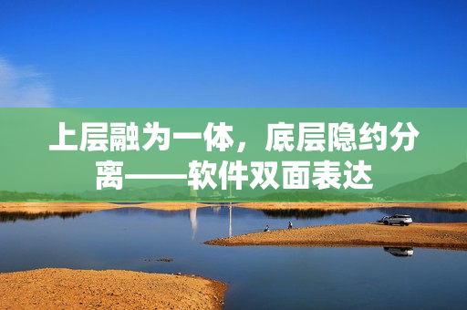 上層融為一體，底層隱約分離——軟件雙面表達