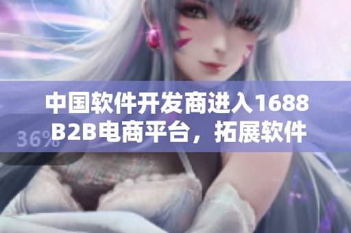 中國軟件開發(fā)商進(jìn)入1688 B2B電商平臺，拓展軟件業(yè)務(wù)新渠道