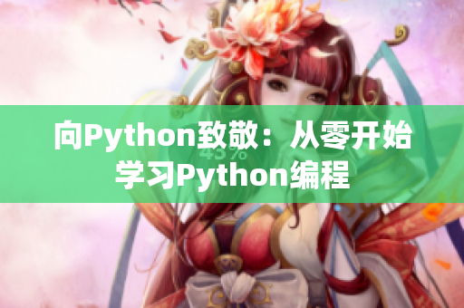 向Python致敬：從零開始學(xué)習(xí)Python編程