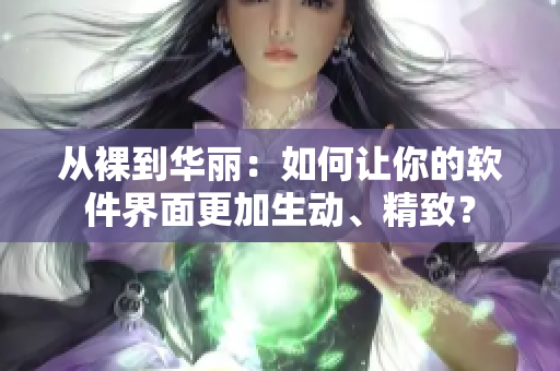 從裸到華麗：如何讓你的軟件界面更加生動(dòng)、精致？