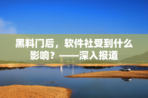 黑料門后，軟件社受到什么影響？——深入報道