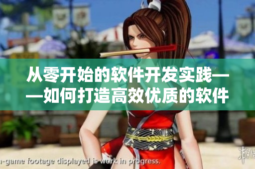 從零開始的軟件開發(fā)實踐——如何打造高效優(yōu)質(zhì)的軟件產(chǎn)品