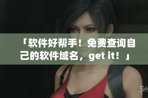 「軟件好幫手！免費查詢自己的軟件域名，get it！」