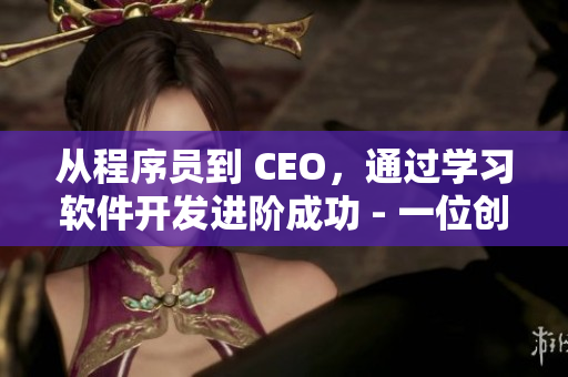 從程序員到 CEO，通過學習軟件開發(fā)進階成功 - 一位創(chuàng)業(yè)者的故事