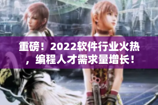 重磅！2022軟件行業(yè)火熱，編程人才需求量增長(zhǎng)！