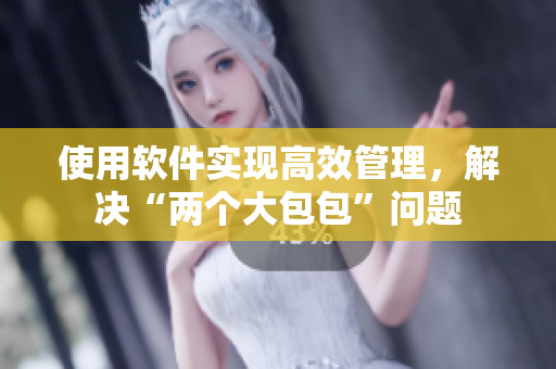 使用軟件實(shí)現(xiàn)高效管理，解決“兩個(gè)大包包”問題