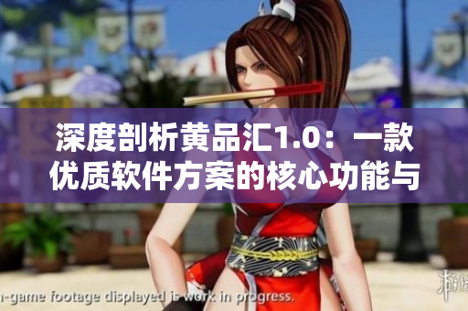 深度剖析黃品匯1.0：一款優(yōu)質軟件方案的核心功能與特點