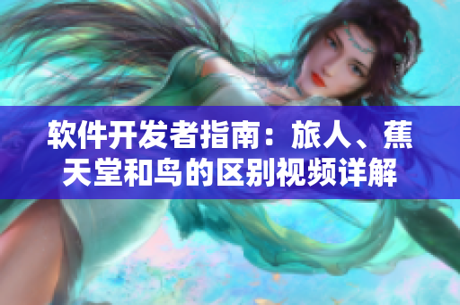 軟件開發(fā)者指南：旅人、蕉天堂和鳥的區(qū)別視頻詳解
