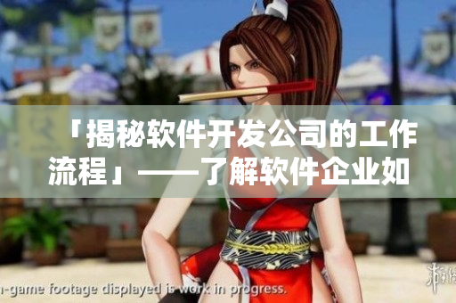 「揭秘軟件開發(fā)公司的工作流程」——了解軟件企業(yè)如何打造高質(zhì)量產(chǎn)品！