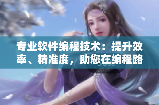 專業(yè)軟件編程技術(shù)：提升效率、精準(zhǔn)度，助您在編程路上更上一層樓