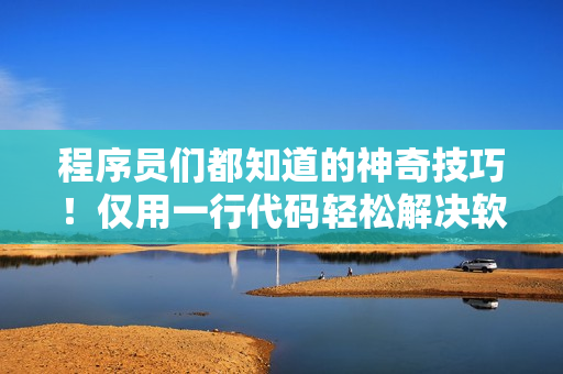 程序員們都知道的神奇技巧！僅用一行代碼輕松解決軟件缺陷問題