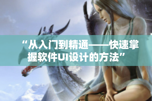 “從入門到精通——快速掌握軟件UI設(shè)計(jì)的方法”