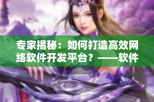 專家揭秘：如何打造高效網絡軟件開發(fā)平臺？——軟件開發(fā)者必讀！