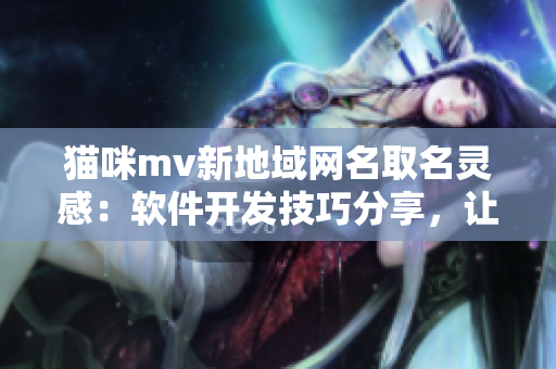 貓咪mv新地域網(wǎng)名取名靈感：軟件開發(fā)技巧分享，讓你的代碼更優(yōu)雅