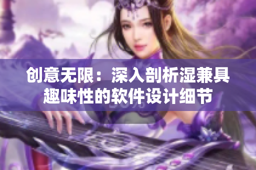 創(chuàng)意無(wú)限：深入剖析濕兼具趣味性的軟件設(shè)計(jì)細(xì)節(jié)