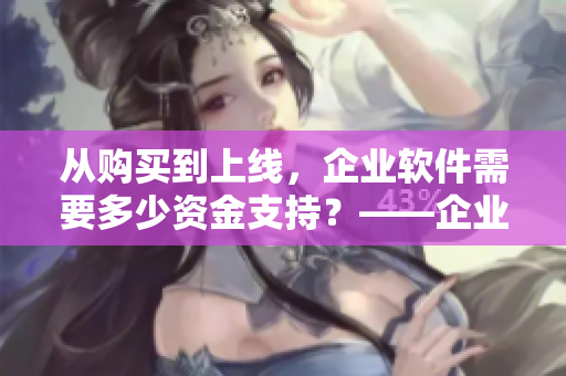 從購買到上線，企業(yè)軟件需要多少資金支持？——企業(yè)軟件價格分析