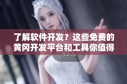 了解軟件開發(fā)？這些免費(fèi)的黃岡開發(fā)平臺(tái)和工具你值得一試！