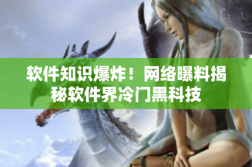 軟件知識(shí)爆炸！網(wǎng)絡(luò)曝料揭秘軟件界冷門黑科技