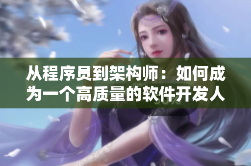 從程序員到架構師：如何成為一個高質(zhì)量的軟件開發(fā)人員