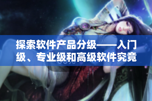 探索軟件產(chǎn)品分級——入門級、專業(yè)級和高級軟件究竟有何不同？
