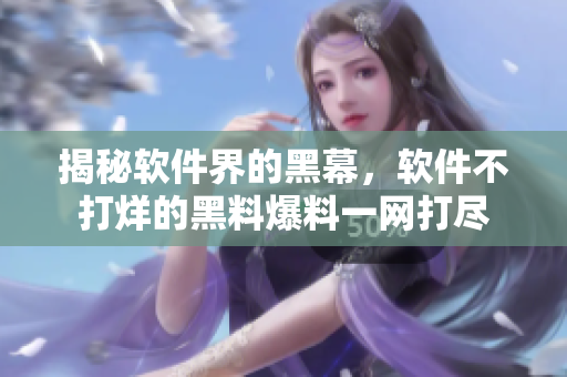 揭秘軟件界的黑幕，軟件不打烊的黑料爆料一網(wǎng)打盡
