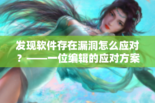 發(fā)現(xiàn)軟件存在漏洞怎么應(yīng)對(duì)？——一位編輯的應(yīng)對(duì)方案
