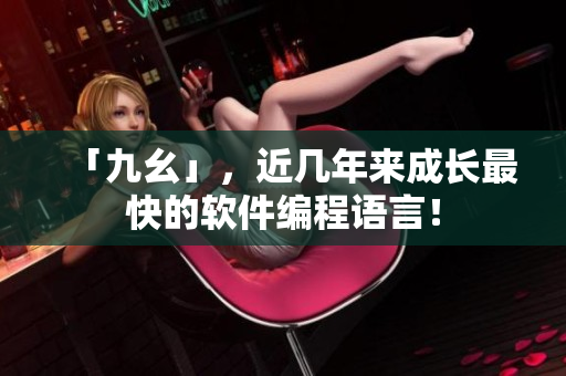 「九幺」，近幾年來成長最快的軟件編程語言！