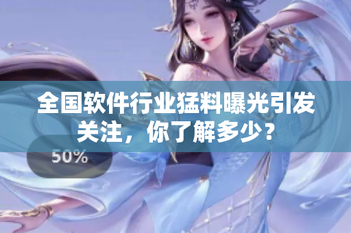 全國軟件行業(yè)猛料曝光引發(fā)關(guān)注，你了解多少？