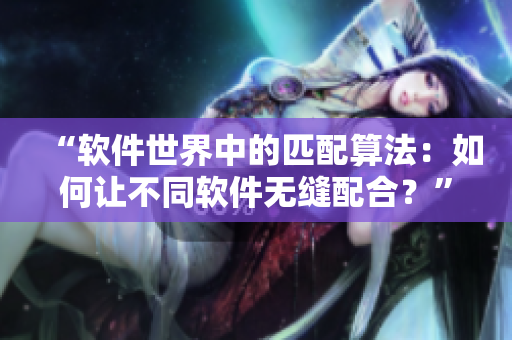 “軟件世界中的匹配算法：如何讓不同軟件無縫配合？”