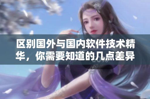 區(qū)別國外與國內(nèi)軟件技術(shù)精華，你需要知道的幾點差異