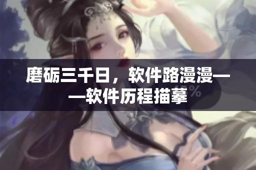 磨礪三千日，軟件路漫漫——軟件歷程描摹