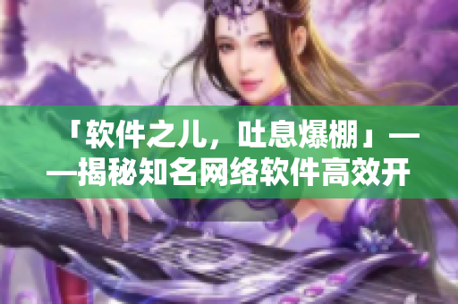「軟件之兒，吐息爆棚」——揭秘知名網(wǎng)絡軟件高效開發(fā)秘訣