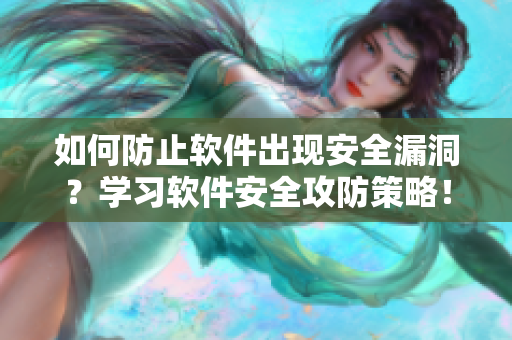如何防止軟件出現(xiàn)安全漏洞？學(xué)習(xí)軟件安全攻防策略！