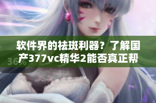 軟件界的祛斑利器？了解國產(chǎn)377vc精華2能否真正幫助你解決繁瑣問題
