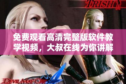 免費(fèi)觀看高清完整版軟件教學(xué)視頻，大叔在線為你講解全面易懂