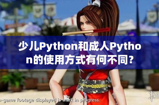 少兒Python和成人Python的使用方式有何不同？