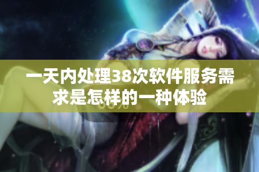 一天內(nèi)處理38次軟件服務(wù)需求是怎樣的一種體驗