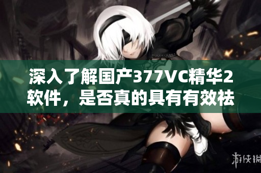 深入了解國產377VC精華2軟件，是否真的具有有效祛斑效果？
